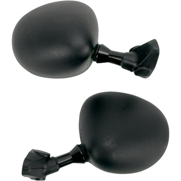 Kimpex Mirror - Side View - Panel Mount - Round - Black 284000