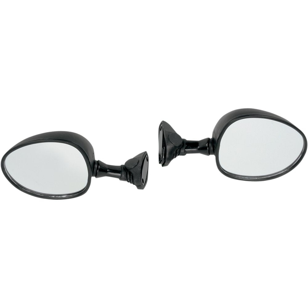 Kimpex Mirror - Side View - Panel Mount - Round - Black 284000