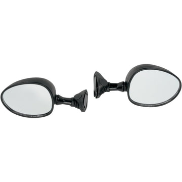 Kimpex Mirror - Side View - Panel Mount - Round - Black 284000