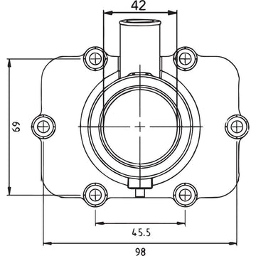 Kimpex Carburetor Mounting Flange - Ski-Doo 301748