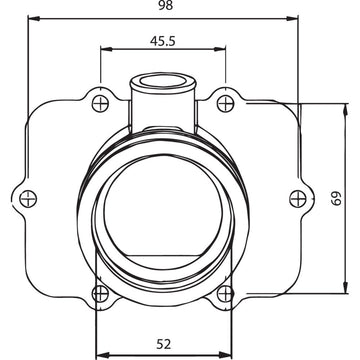 Kimpex Carburetor Mounting Flange - Ski-Doo 301722
