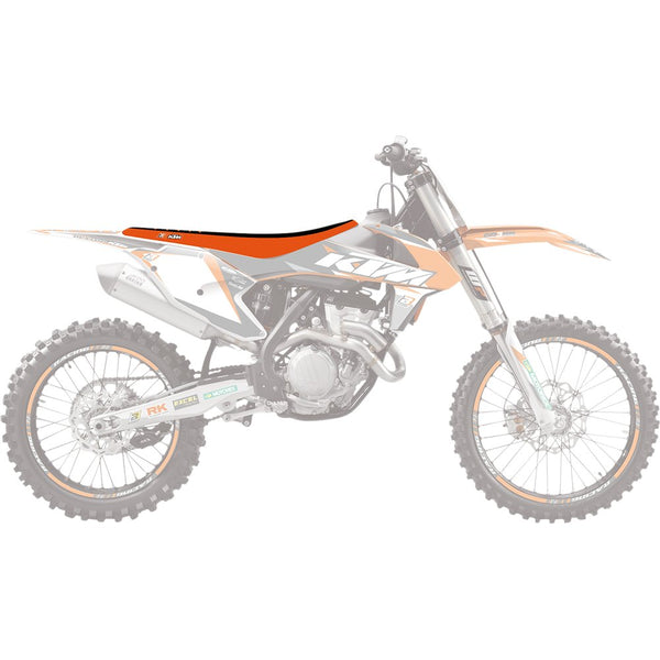 Blackbird Racing Double Grip 3 Seat Cover - Black/Orange - SXF 1524H