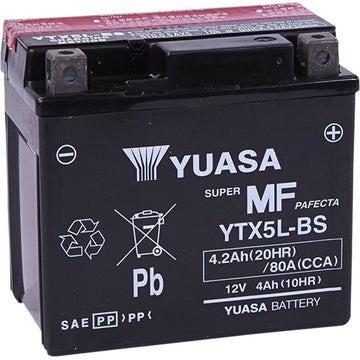 Yuasa AGM Battery - YTX5L-BS - .24 L YUAM32X5B