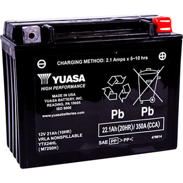 Yuasa AGM Battery - YTX24HL YUAM7250H