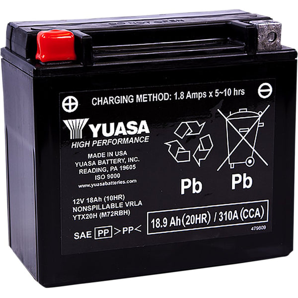 Yuasa AGM Battery - YTX20H YUAM72RBH