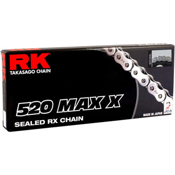 RK 520 - Max X Chain - 150 Links - Black & Chrome 520MAXX-150-BC
