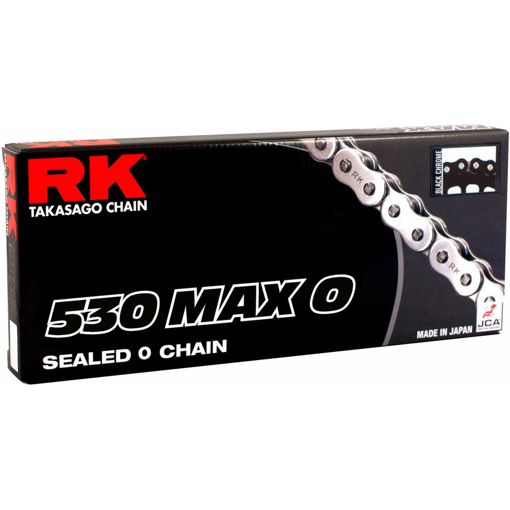 RK 530 Max O - Drive Chain - 120 Links - Black/Chrome 530MAXO-120-BC
