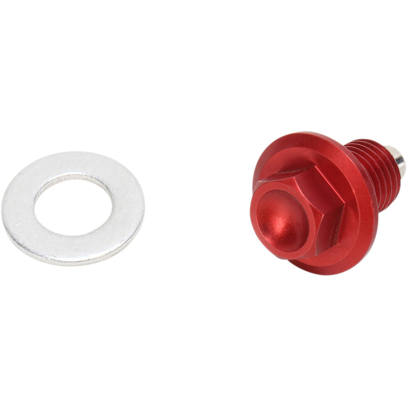 Moose Racing Magnetic Drain Plug - Red - Yamaha DP113