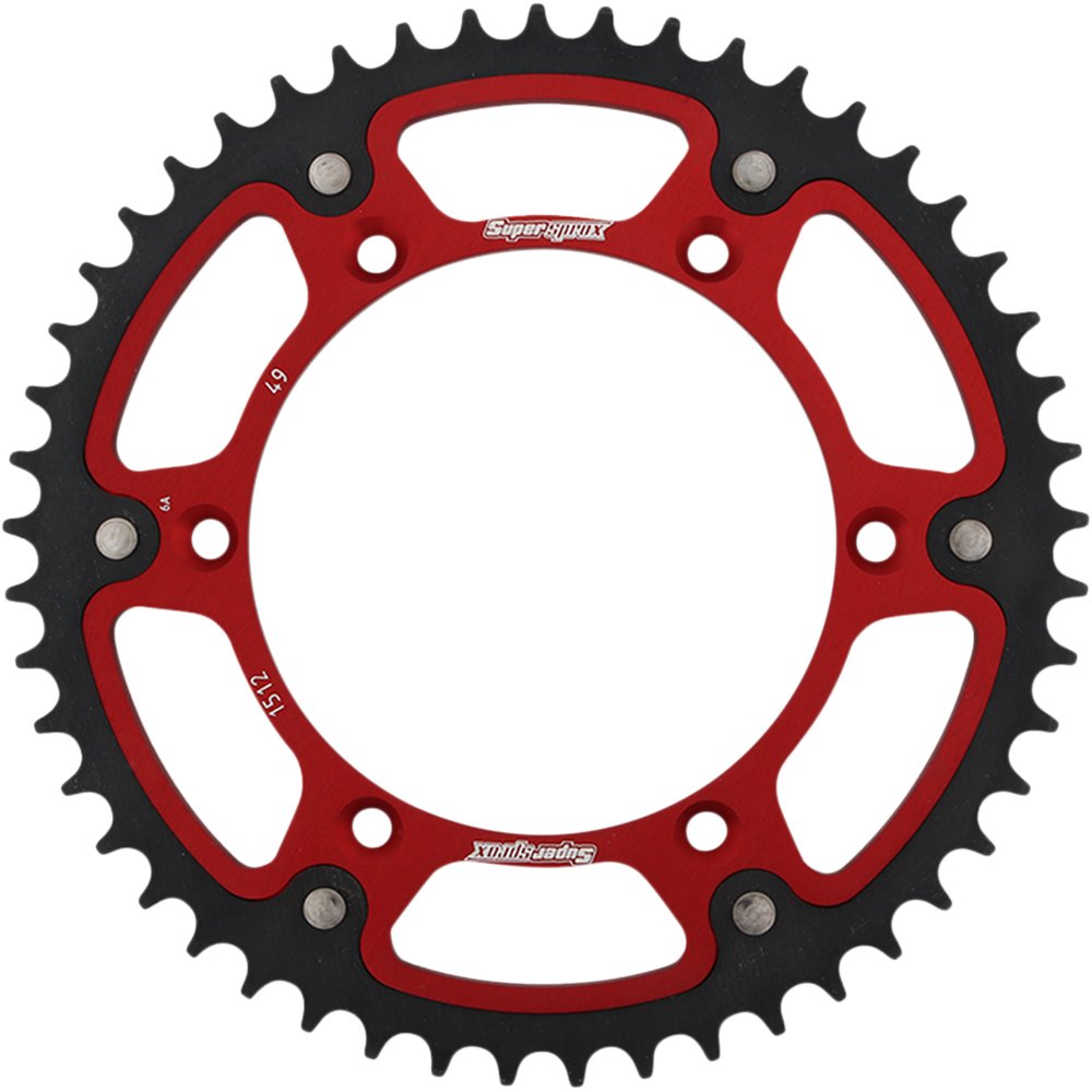 Supersprox Stealth Rear Sprocket - 49-Tooth - Red - Beta/Husqvarna/Sherco/Suzuki RST-1512-49-RED