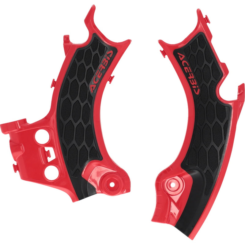 Acerbis X-Grip Frame Guards - Black/Red - CRF450R 2986181018