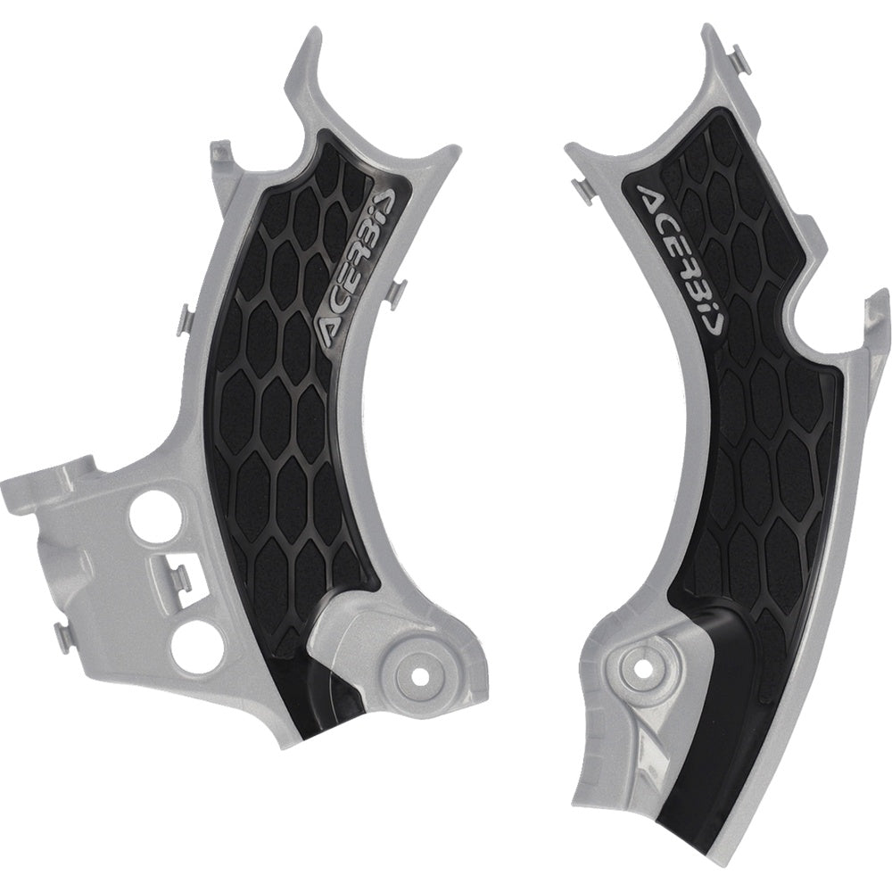 Acerbis X-Grip Frame Guards - Black/Silver - CRF450R 2986181015