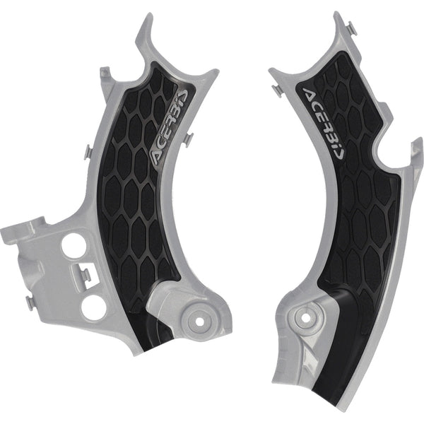 Acerbis X-Grip Frame Guards - Black/Silver - CRF450R 2986181015