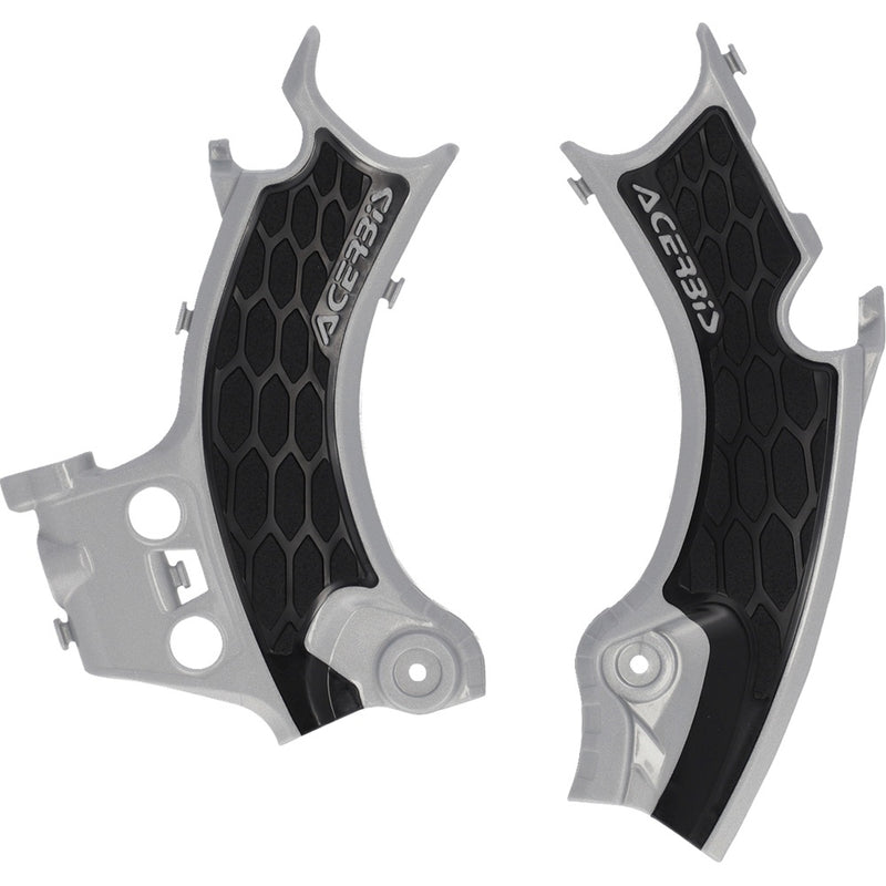 Acerbis X-Grip Frame Guards - Black/Silver - CRF450R 2986181015