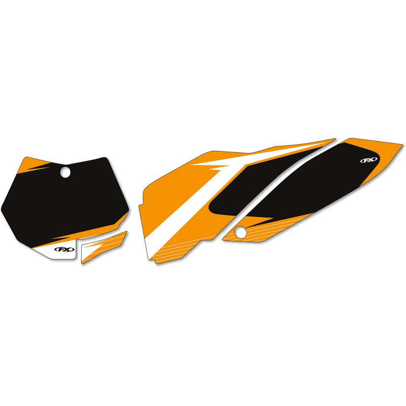 Factory Effex Graphic Number Plates - Black/Orange - KTM 14-64520