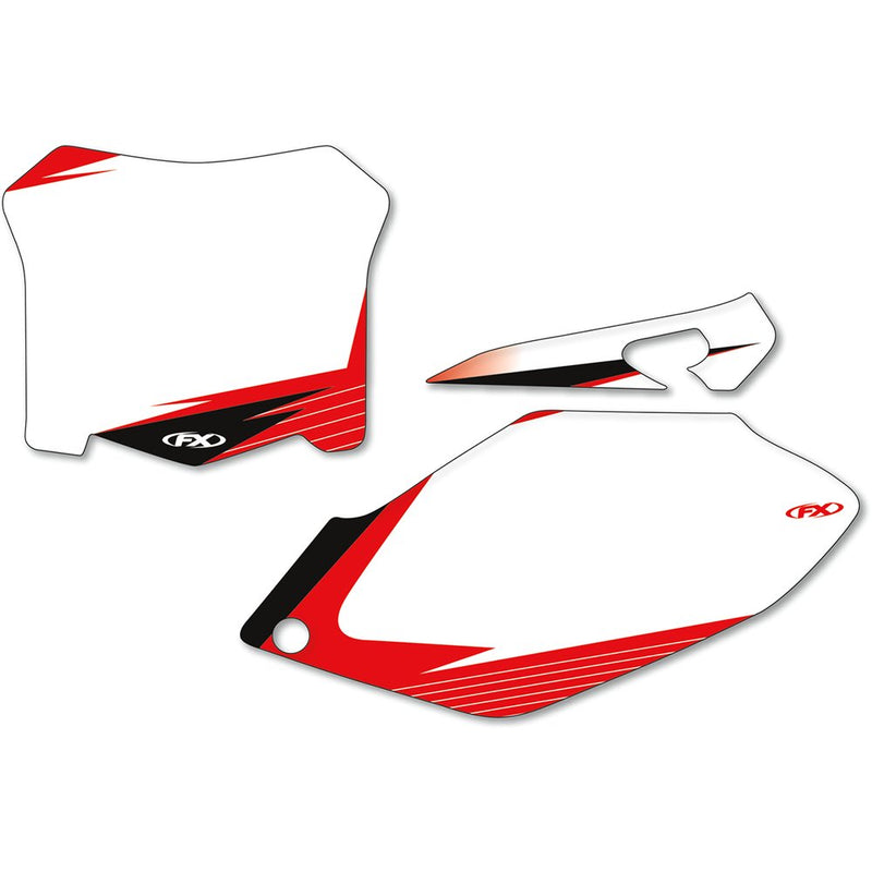 Factory Effex Graphic Number Plates - White/Red - CRF 12-64344