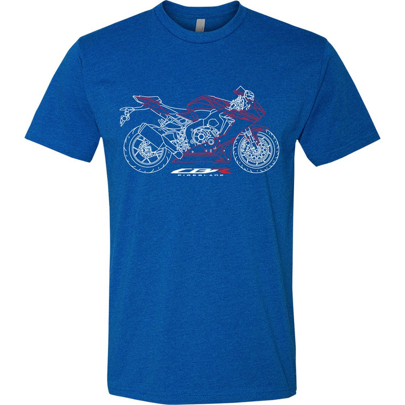 Honda Apparel Honda Fireblade T-Shirt - Blue - Medium NP21S-M2174-M
