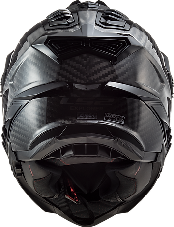 LS2 Explorer C Solid Adventure Motorcycle Helmet W / Sunshield Matte Carbon - XX-Largearge