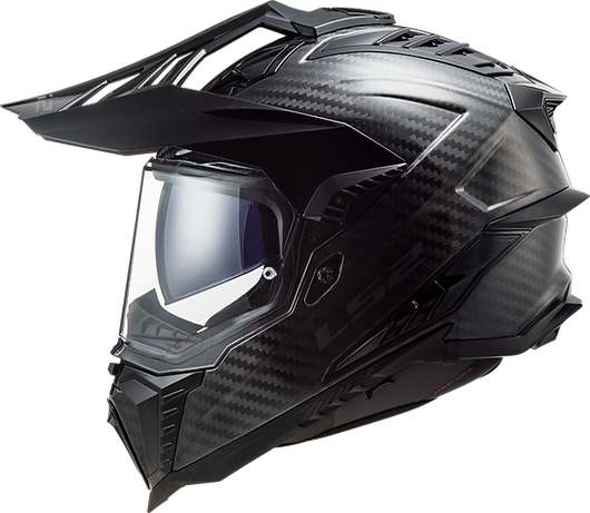 LS2 Explorer C Solid Adventure Motorcycle Helmet W / Sunshield Matte Carbon - XX-Largearge