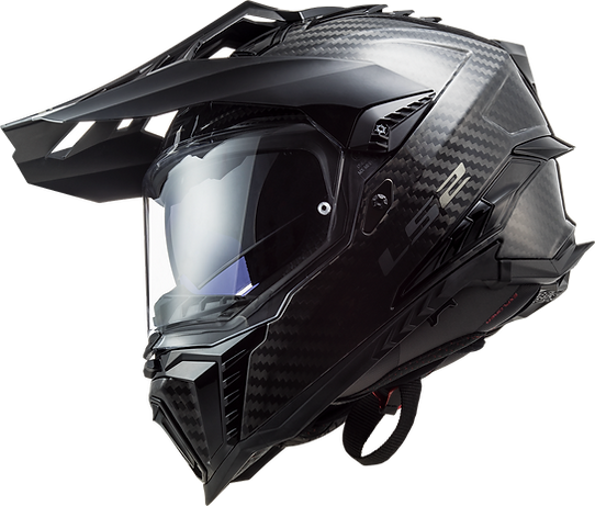 LS2 Explorer C Solid Adventure Motorcycle Helmet W / Sunshield Matte Carbon - XX-Largearge