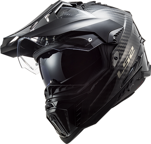 LS2 Explorer C Solid Adventure Motorcycle Helmet W / Sunshield Matte Carbon - XX-Largearge
