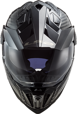 LS2 Explorer C Solid Adventure Motorcycle Helmet W / Sunshield Matte Carbon - XX-Largearge