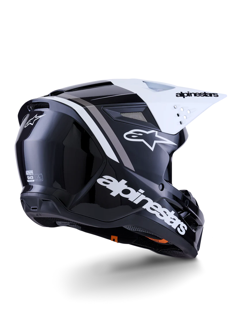Alpinestars Sm3 Helmet - Radium - Gloss Black / White / Gray - Large