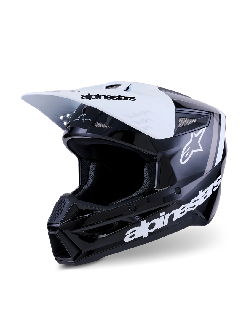 Alpinestars Sm3 Helmet - Radium - Gloss Black / White / Gray - Large