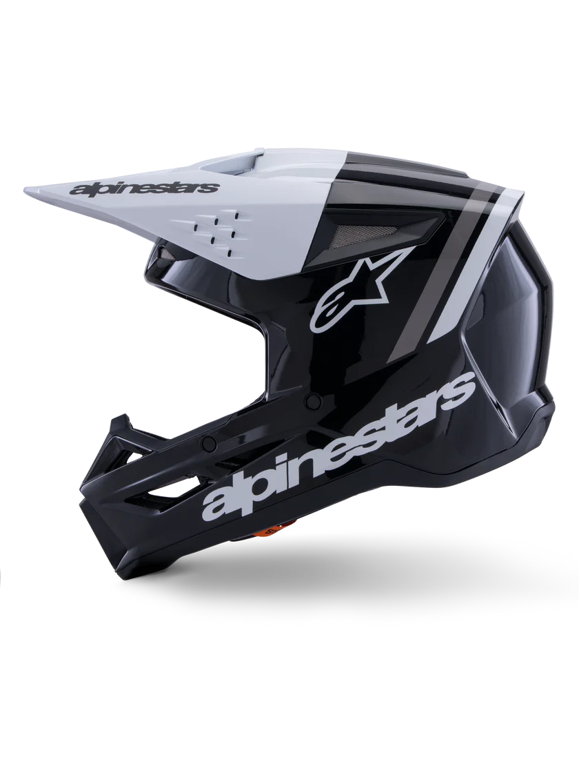 Alpinestars Sm3 Helmet - Radium - Gloss Black / White / Gray - Large