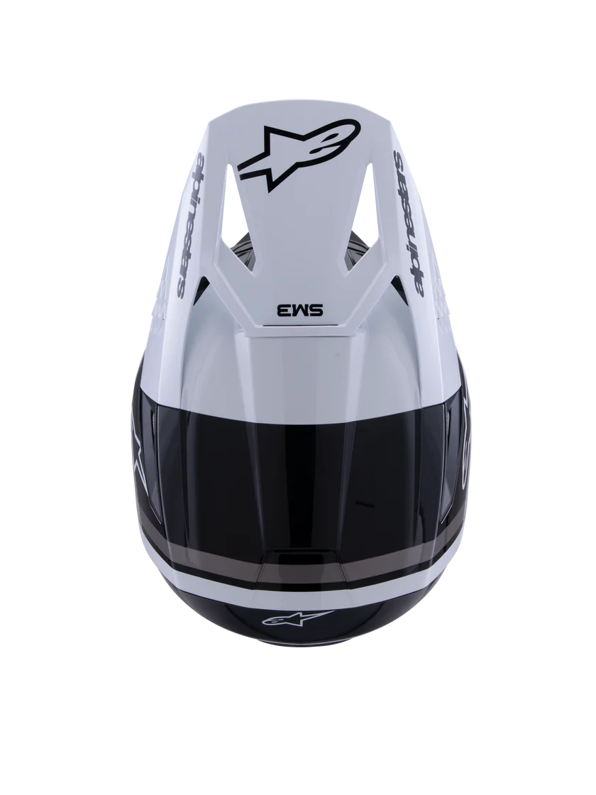 Alpinestars Sm3 Helmet - Radium - Gloss Black / White / Gray - Large