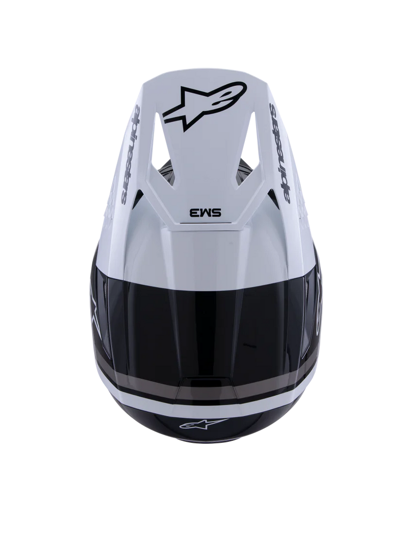 Alpinestars Sm3 Helmet - Radium - Gloss Black / White / Gray - Large