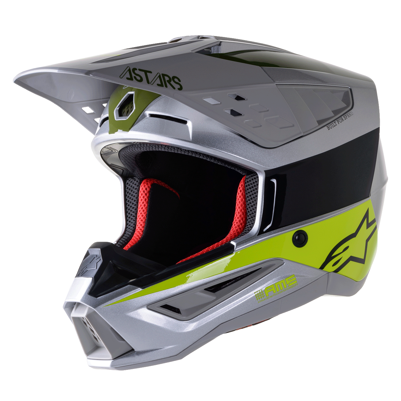 Alpinestars SM5 Helmet Bond Silver/Yellow/Green X-Large | Helmets