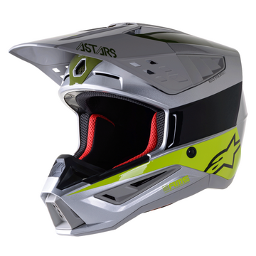 Alpinestars SM5 Helmet Bond Silver/Yellow/Green X-Large | Helmets