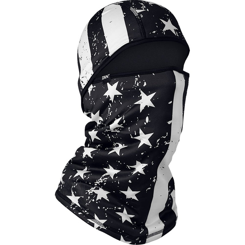 Zan Headgear SportFlex? Convertible Balaclava - Black and White - Flag WBSF091