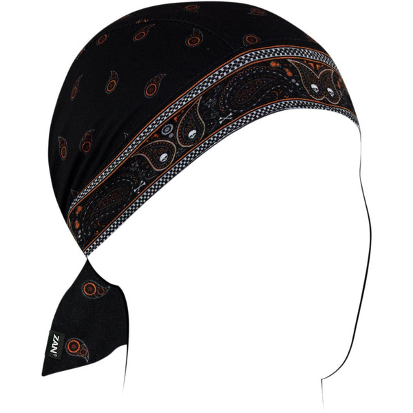 Zan Headgear Flydanna? SportFlex? - Black/Orange Classic Bandana ZL197