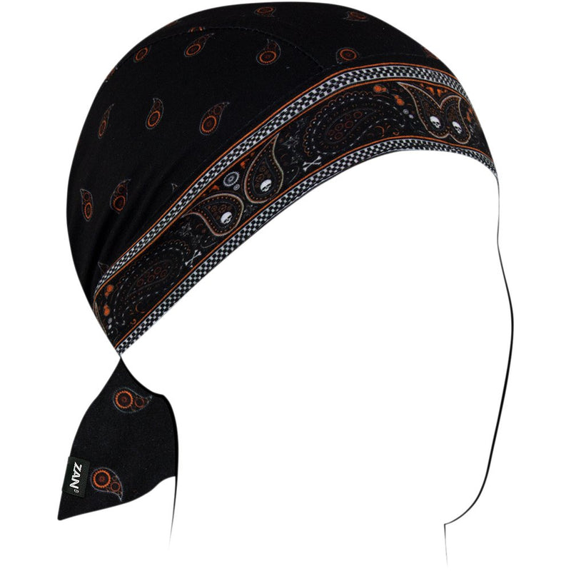 Zan Headgear Flydanna? SportFlex? - Black/Orange Classic Bandana ZL197