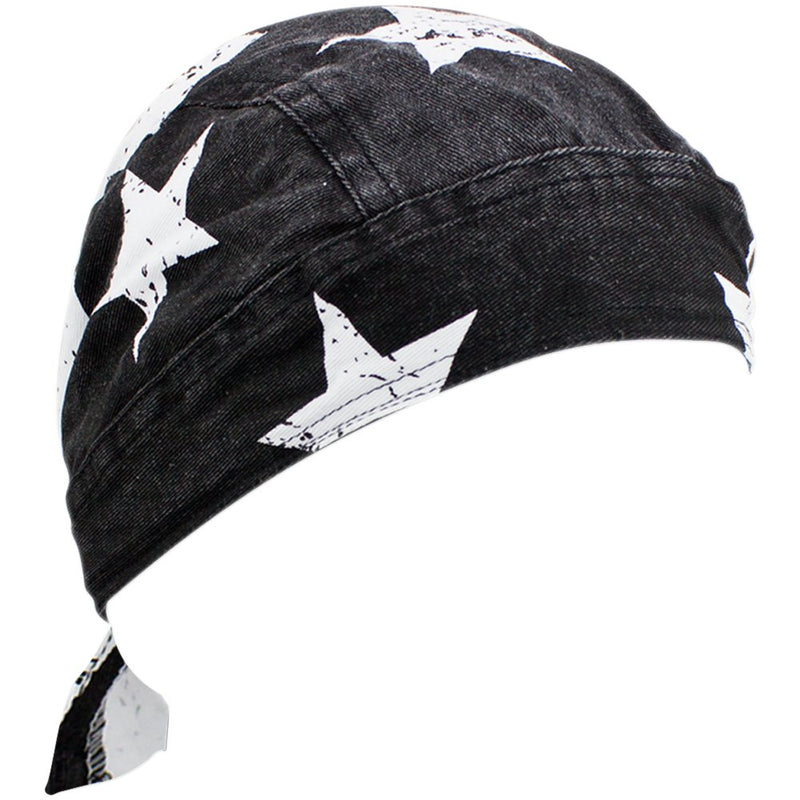 Zan Headgear Road Hog Flydanna? Headwrap - Black/White Flag ZSG091