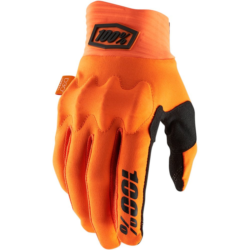 100% Cognito Gloves - Fluo Orange/Black - Large 10014-00012