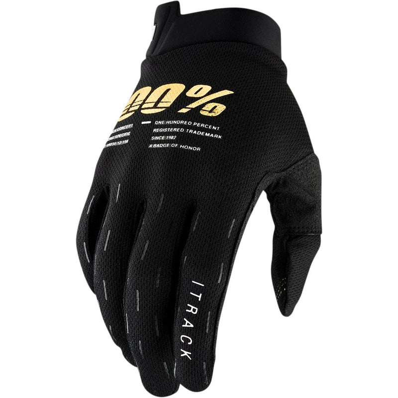 100% iTrack Gloves - Black - Large 10008-00007