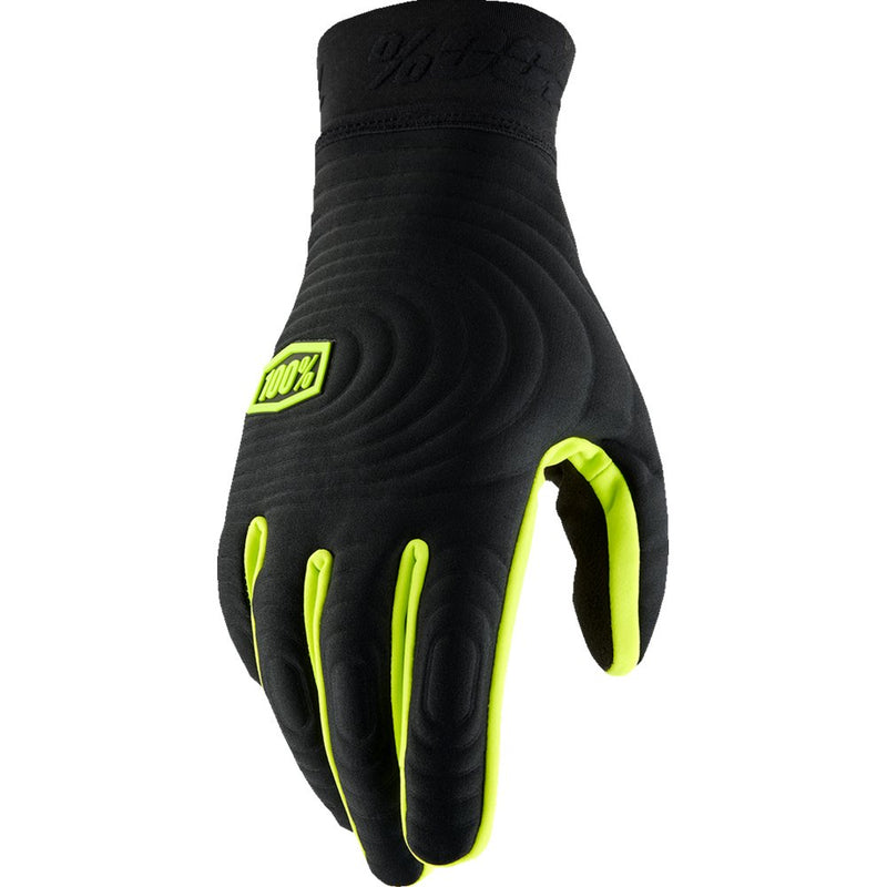 100% Brisker Xtreme Gloves - Black/Fluo Yellow - 2XL 10030-00005