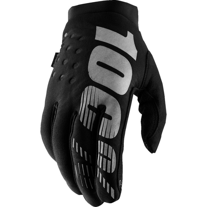 100Percent Women's Brisker Gloves - Black/Gray - Medium 10005-00002