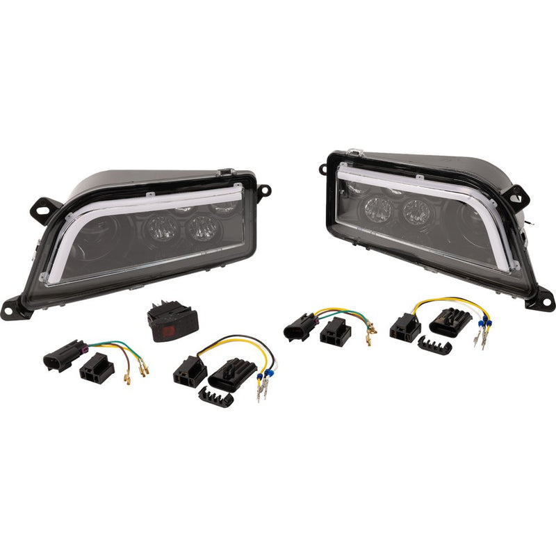 Moose Utility LED Headlight - RZR900/1000 - Black 100-3358-PU