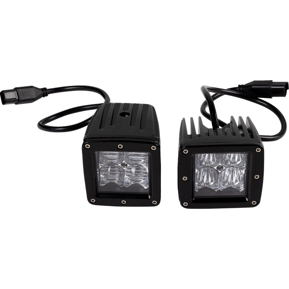 Moose Utility Light Bar - LED - Green - Square - 3" - Pair MSE-LPKITG