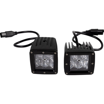 Moose Utility Light Bar - LED - Green - Square - 3" - Pair MSE-LPKITG