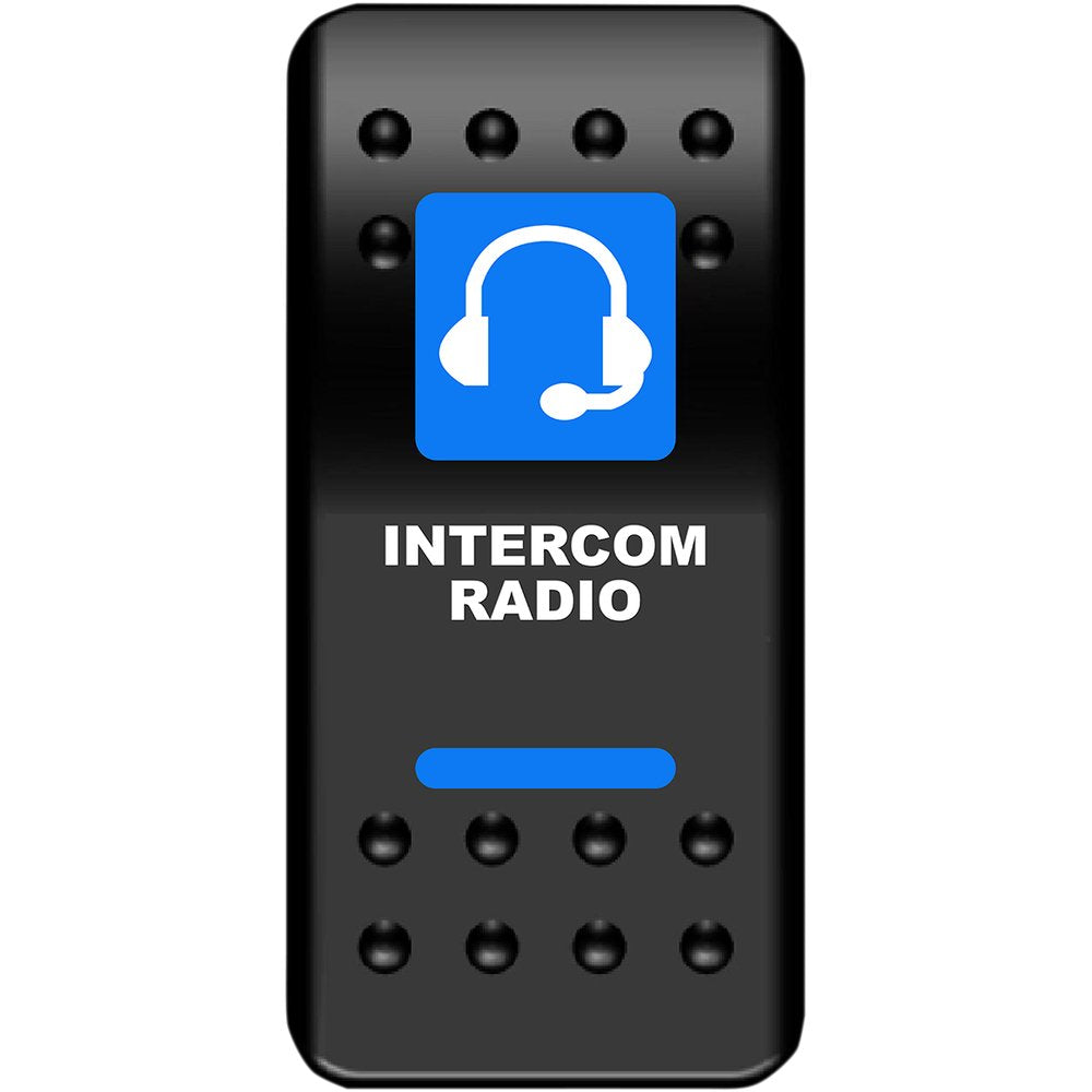 Moose Utility Rocker Switch - Intercom - Blue COM-PWR