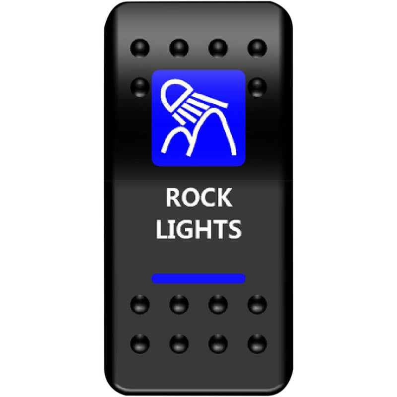 Moose Utility Rocker Switch - Rock Lights - Blue RCK-PWR