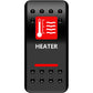 Moose Utility Rocker Switch - Heater - Red HTR-PWR-R