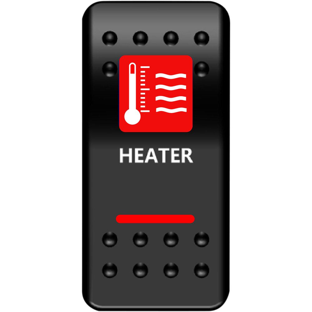 Moose Utility Rocker Switch - Heater - Red HTR-PWR-R