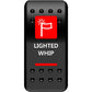 Moose Utility Rocker Switch - Lighted Whip - Red WHP-PWR-R