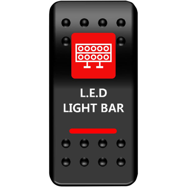 Moose Utility Rocker Switch - Lightbar - Red LLB-PWR-R
