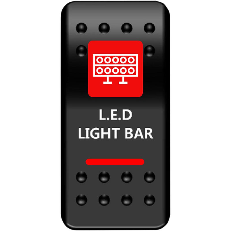 Moose Utility Rocker Switch - Lightbar - Red LLB-PWR-R